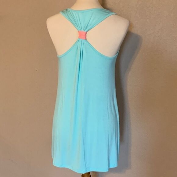 Anchor Racerback Tank M Turquoise Nautical A52 - Picture 6 of 9